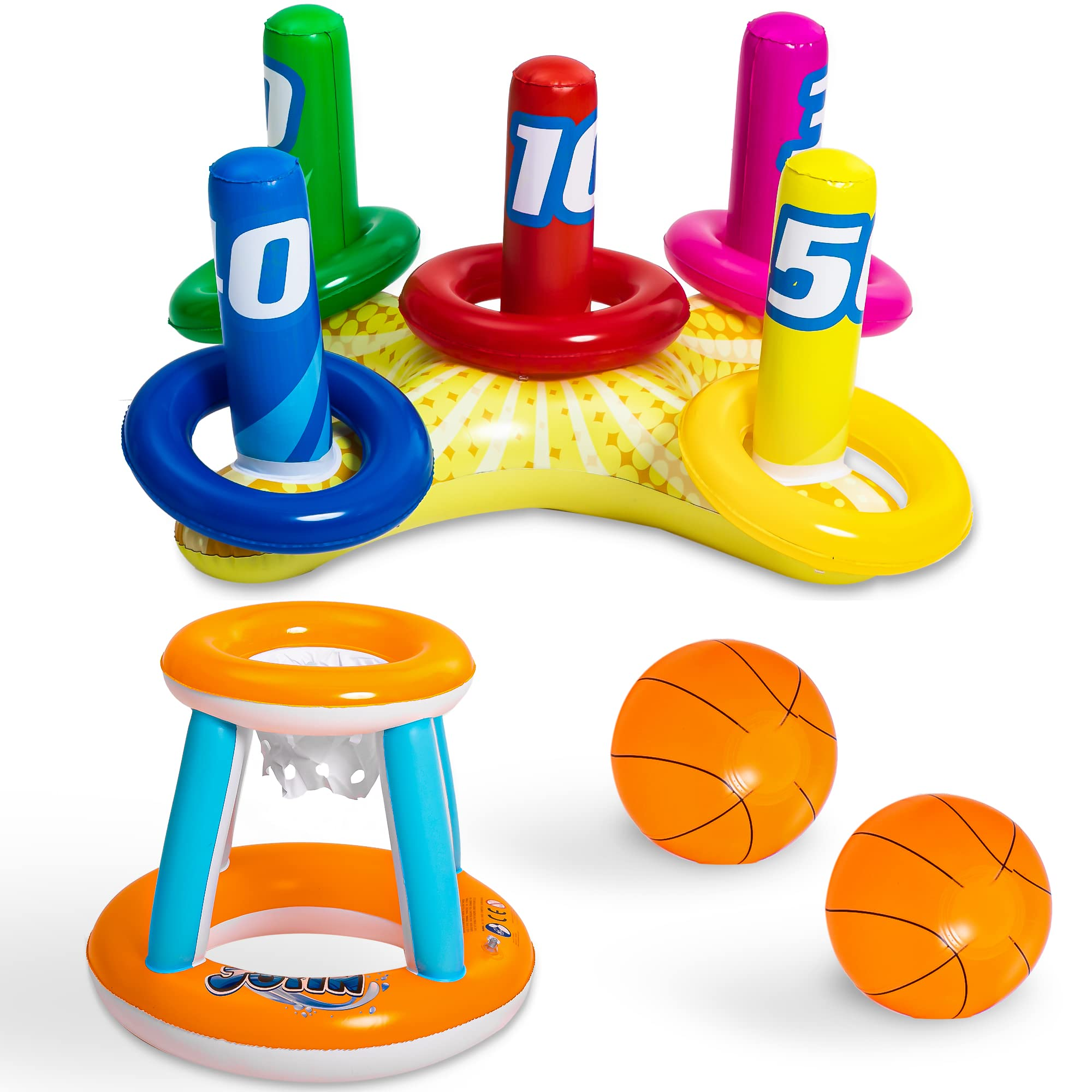 Clearance - Inflatable Pool Float Toys Games Set