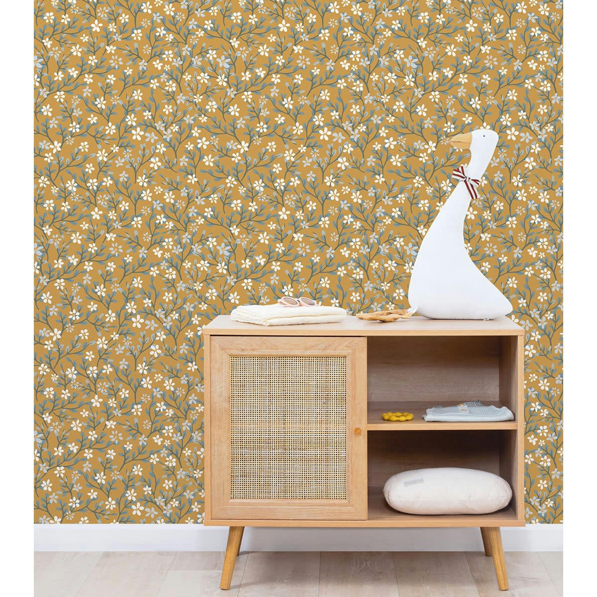 BRAYLYNN - Papier peint exquisite blossoms jaune