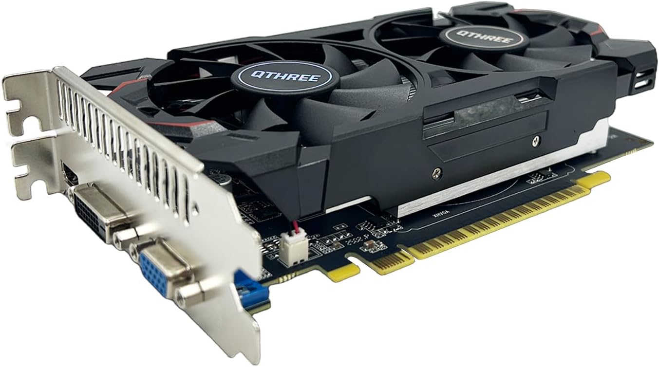 QTHREE GeForce GTX 750 Graphics Card,4GB,GDDR5,128Bit,HDMI, DVI, VGA,PC Video Card for Working,GPU,PCI Express x16,DirectX 12