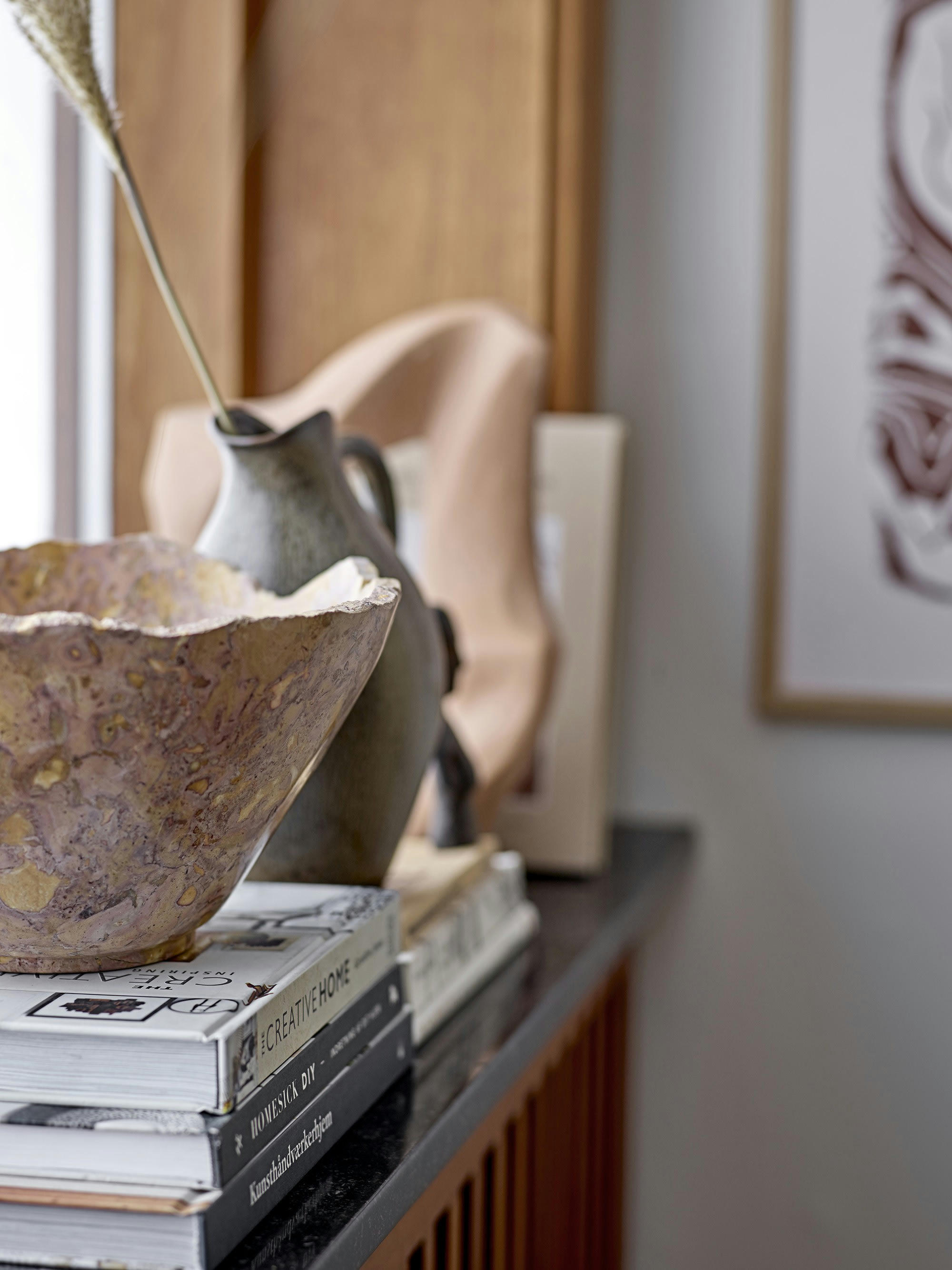 AMINA - Vase en grès gris H18cm