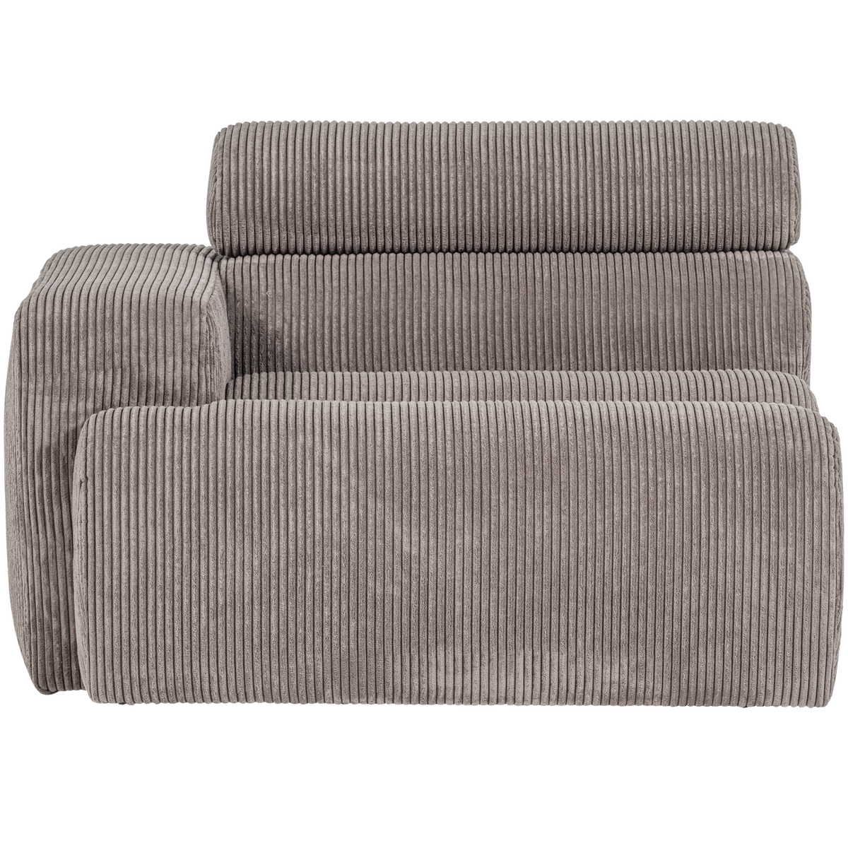 WOOOD 1-zits element bank arm rechts Novi - Ribstof - Zand - 86x109x113