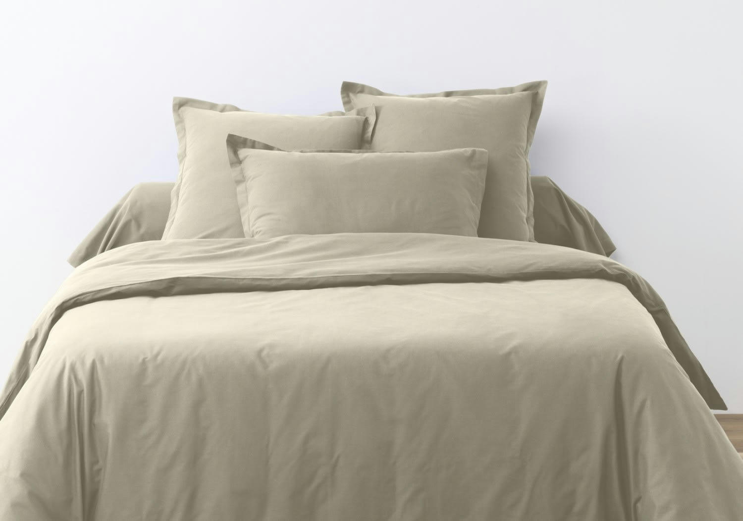 UNI BP - Taie d'oreiller coton marron 50x70 cm