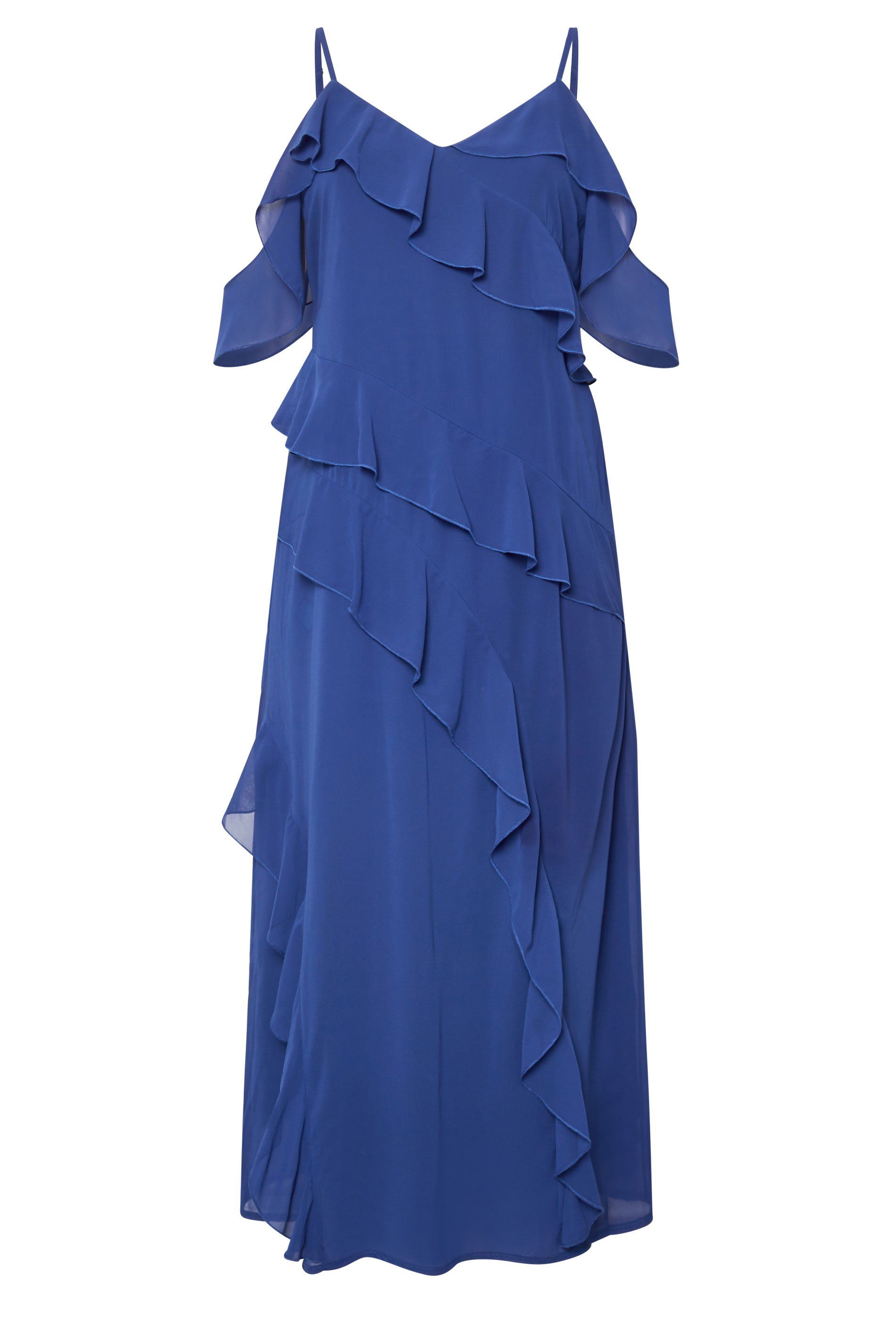Yours Ruffle Cold Shoulder Dress