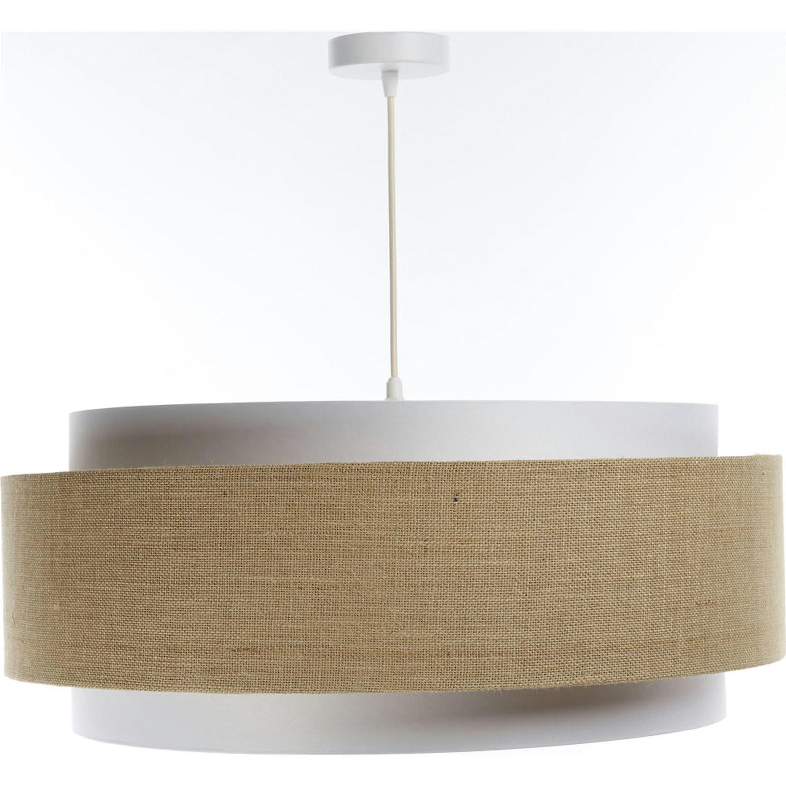 DOBLO - Suspension Tissu Beige 60x60x25 cm