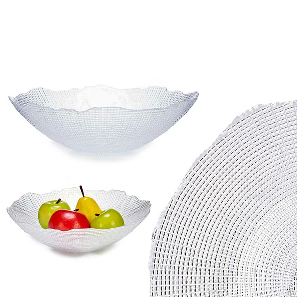 - Corbeille à Fruits Décorative en Verre - D31cm