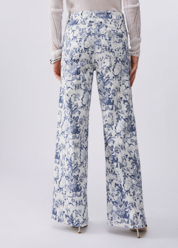 Pantaloni flare stampati