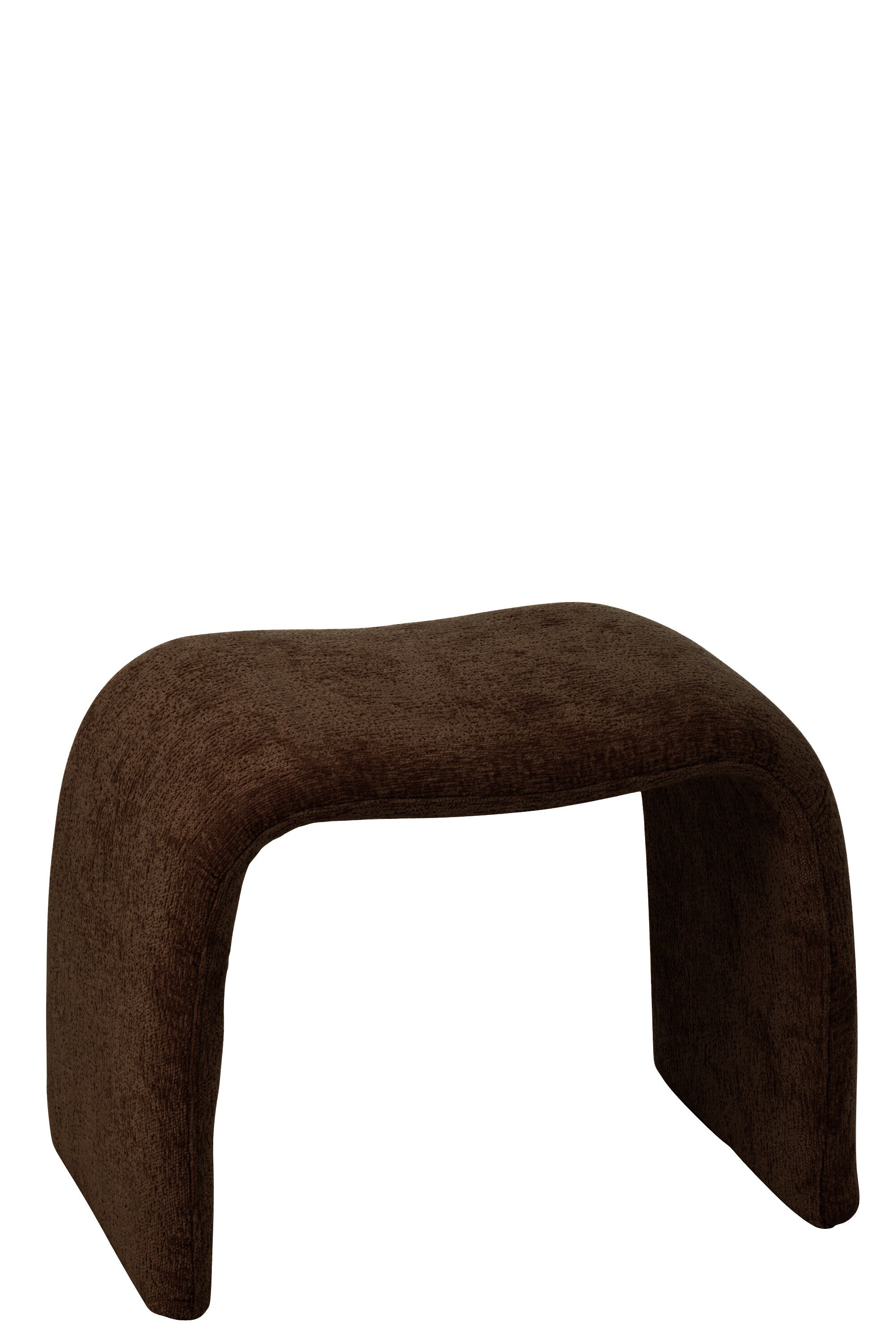 J-Line kruk N shape - textiel - donkerbruin