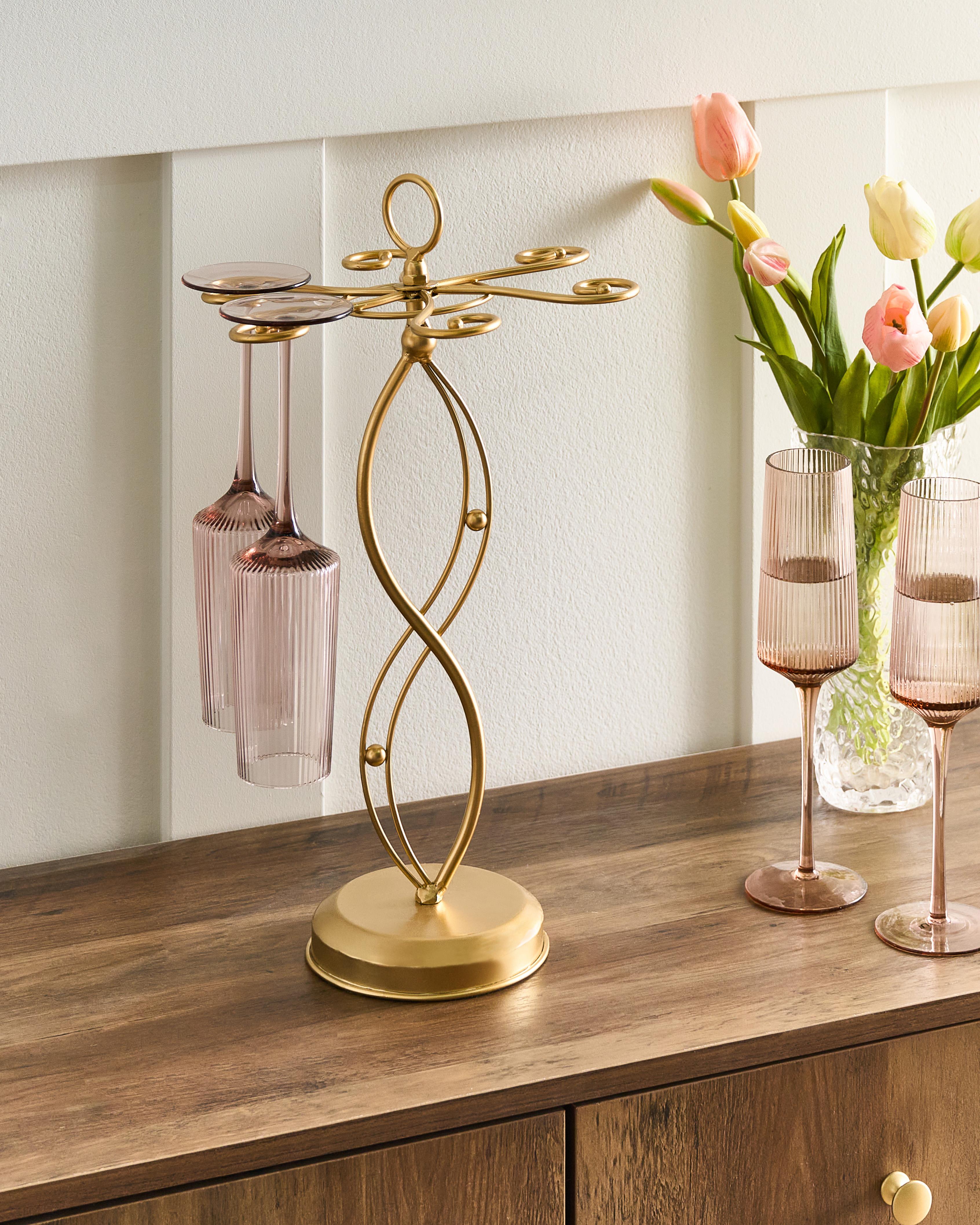 Wine Glass Rack LIMERICK Gold