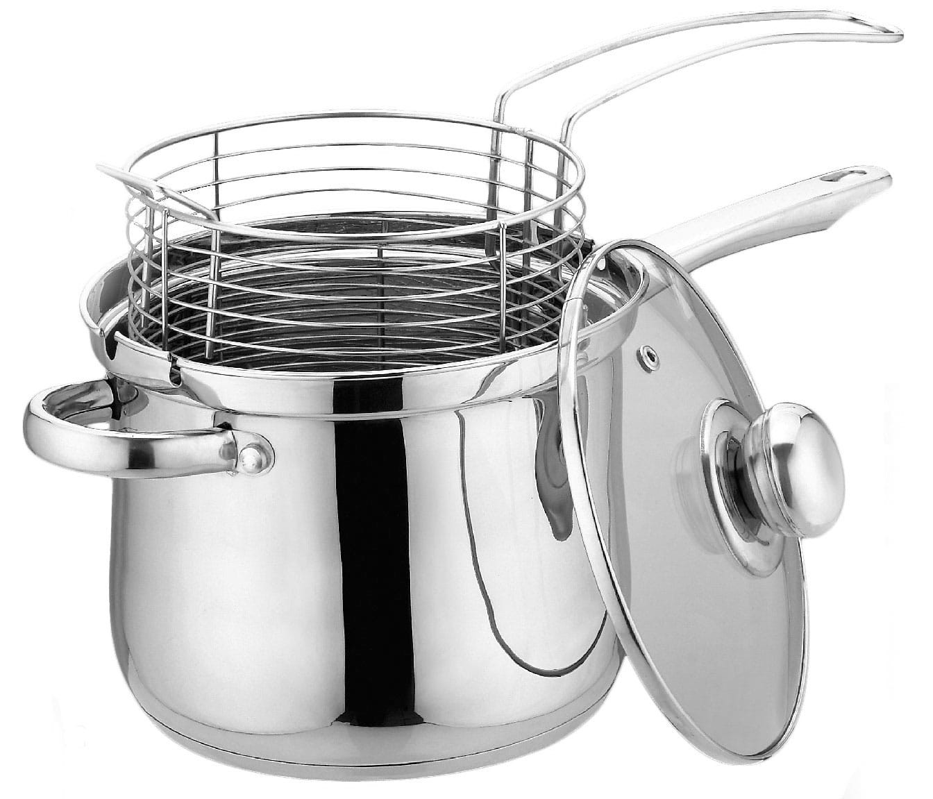Garnek z koszykiem do smażenia w głębokim tłuszczu 3.6L 18cm KINGHOFF