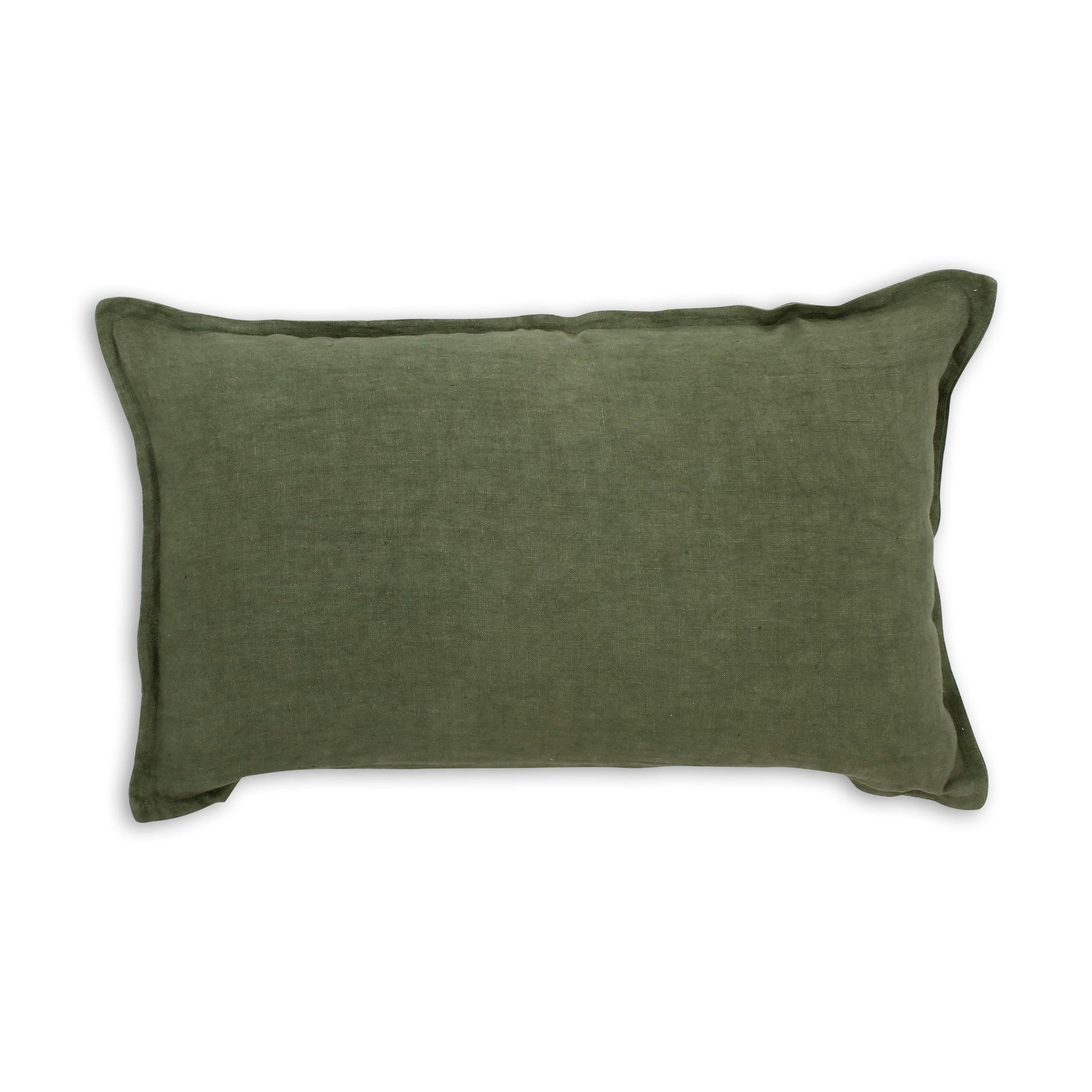 NYL - Coussin en lin vert 30x50cm