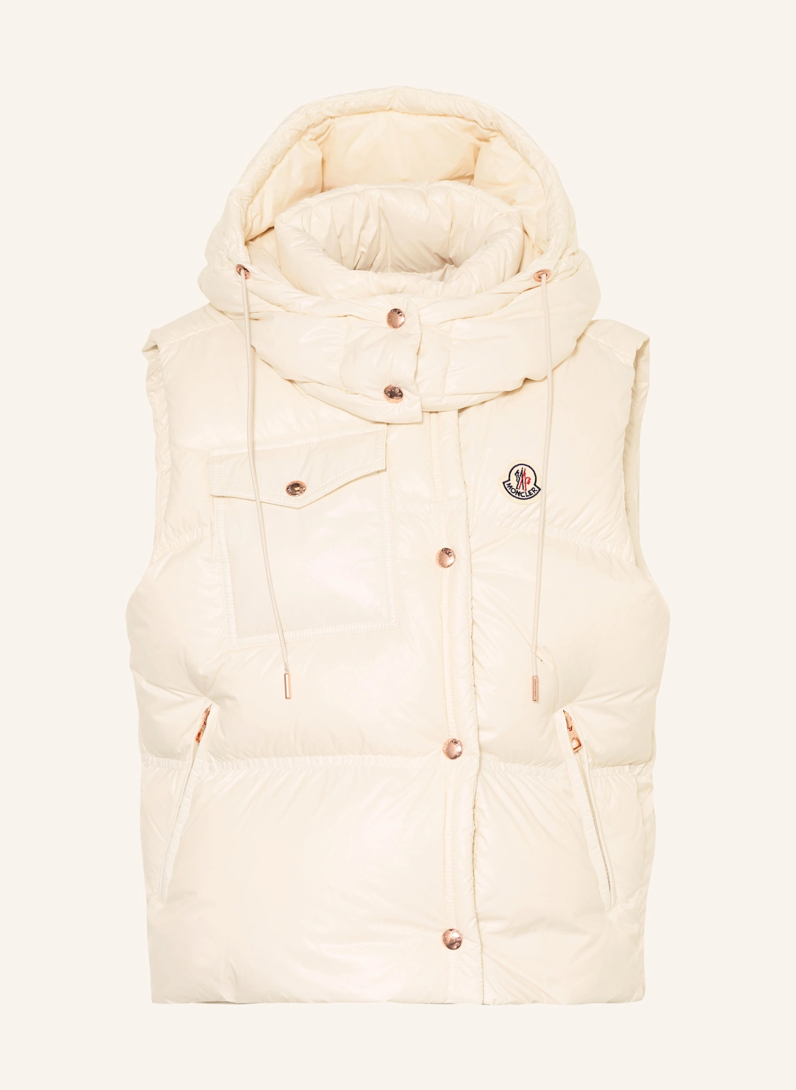 MONCLER Daunenweste mit abnehmbarer Kapuze