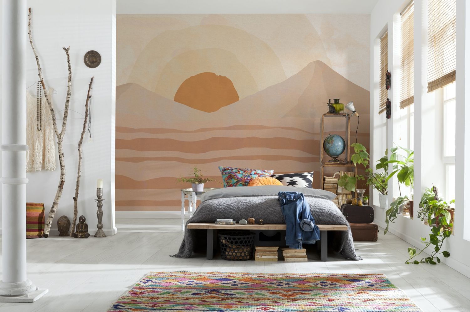 Sanders & Sanders fotobehang landschap terracotta roze en warm oranje - 400 x 280 cm - 612040