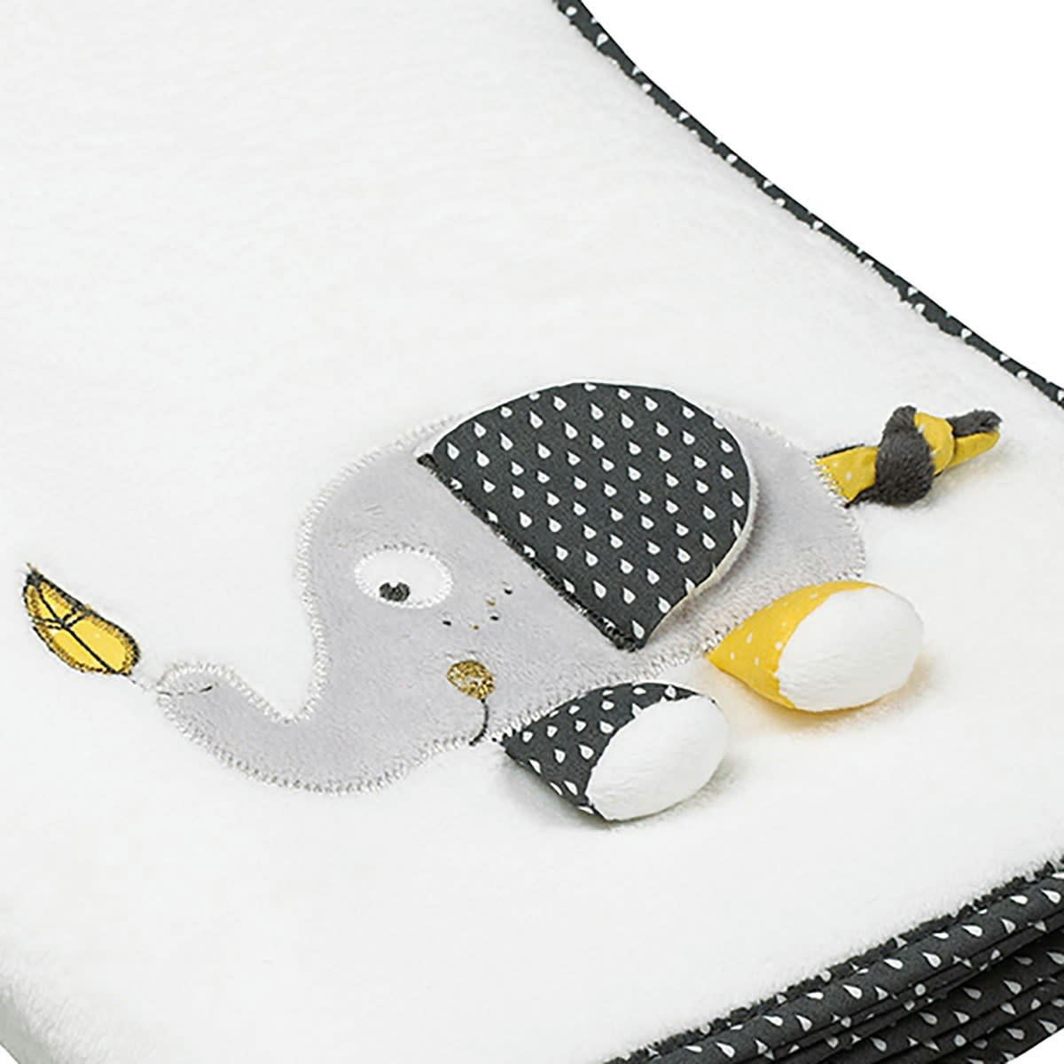 BABYFAN - Couverture bébé en velours blanc