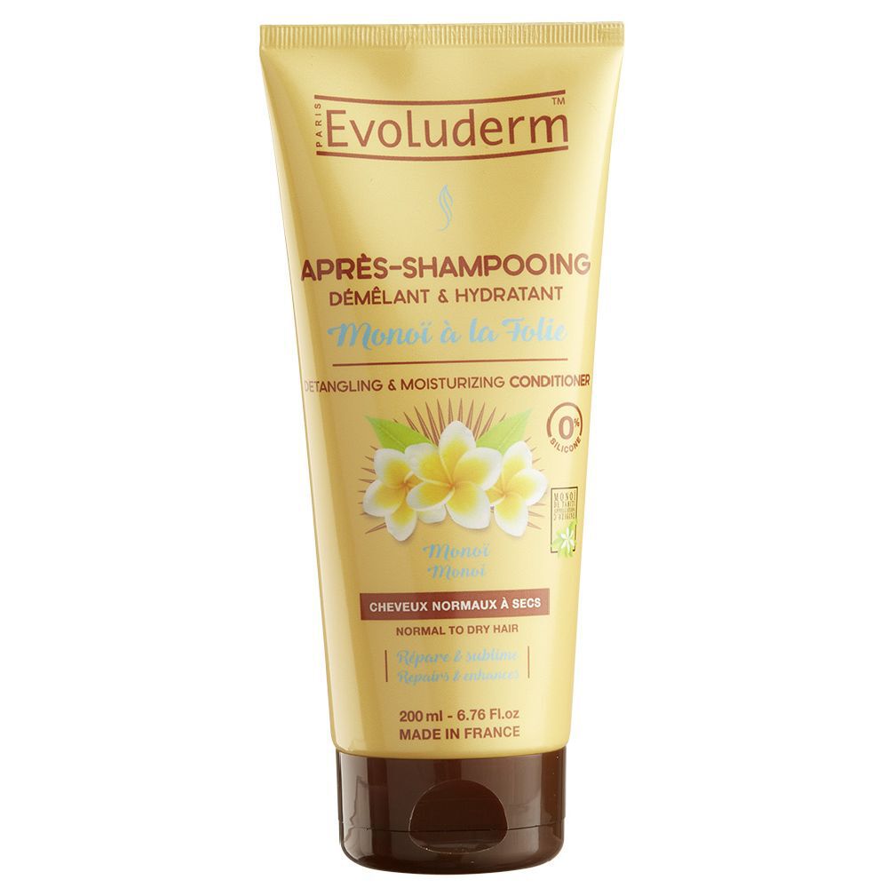 Après shampooing hydratant Evoluderm monoï à la folie 200 ml