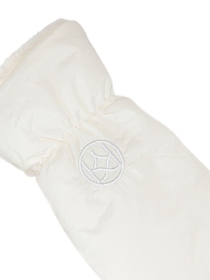 Beige ladies' gloves with one finger