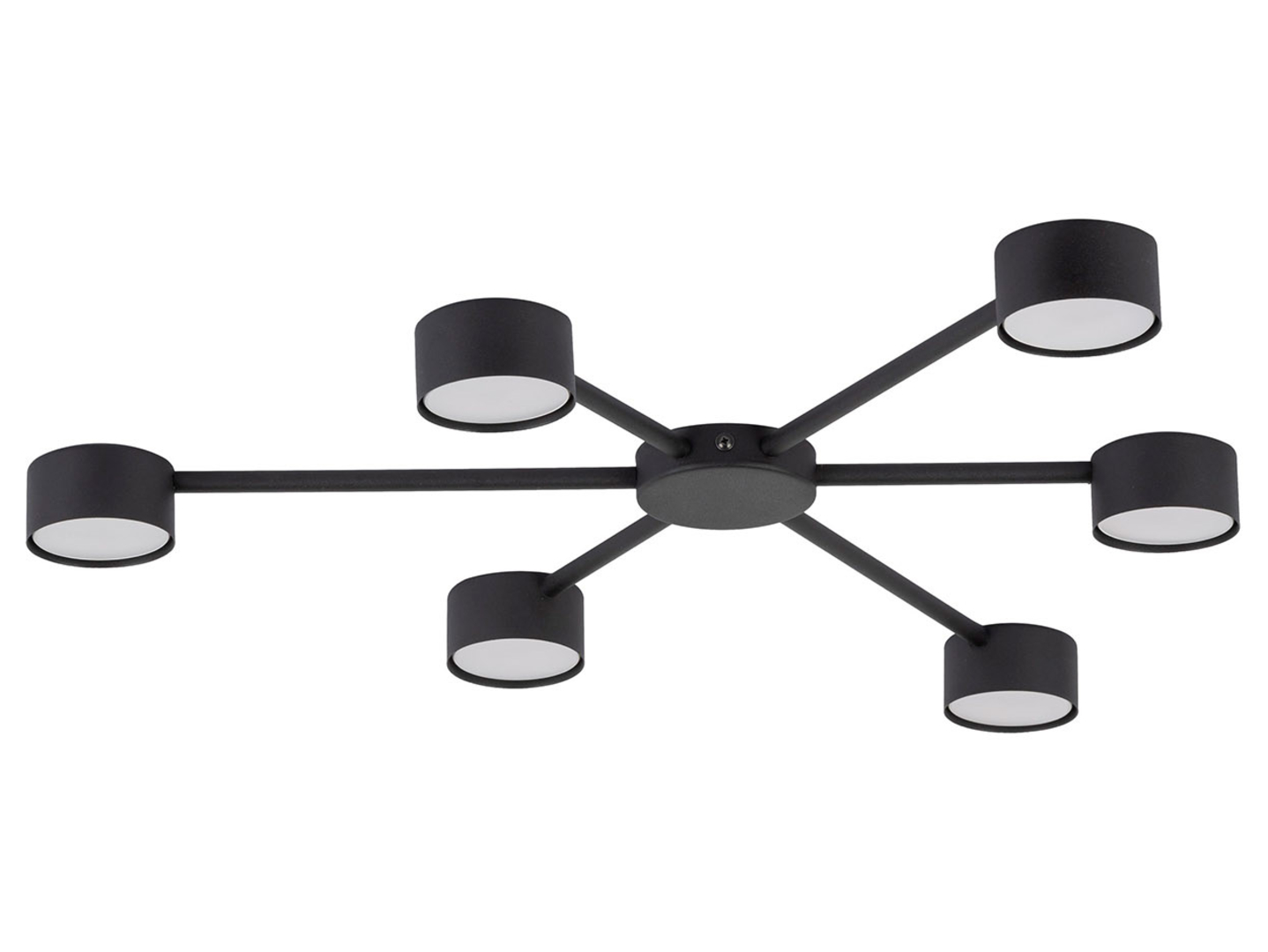 Lampa sufitowa Avia Black 6-punktowa czarna