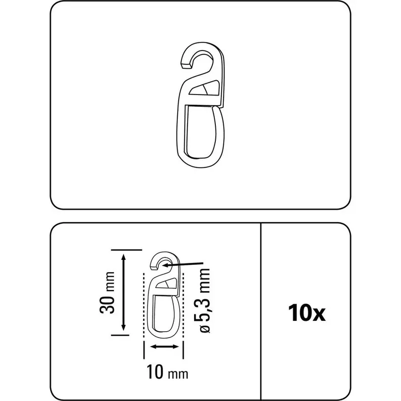 Faltenlegehaken 10er-Set Gardinia