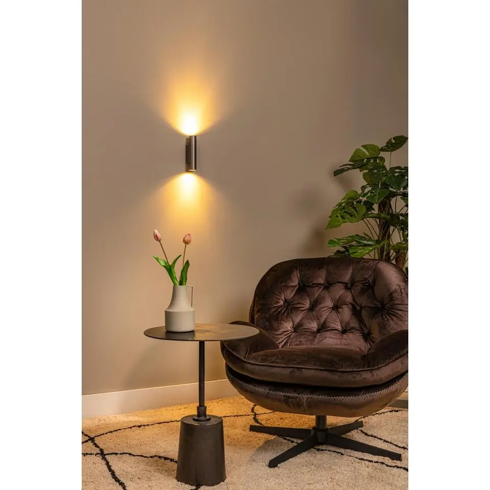 Lucide DUPLA Wandspot - Grijs ijzer