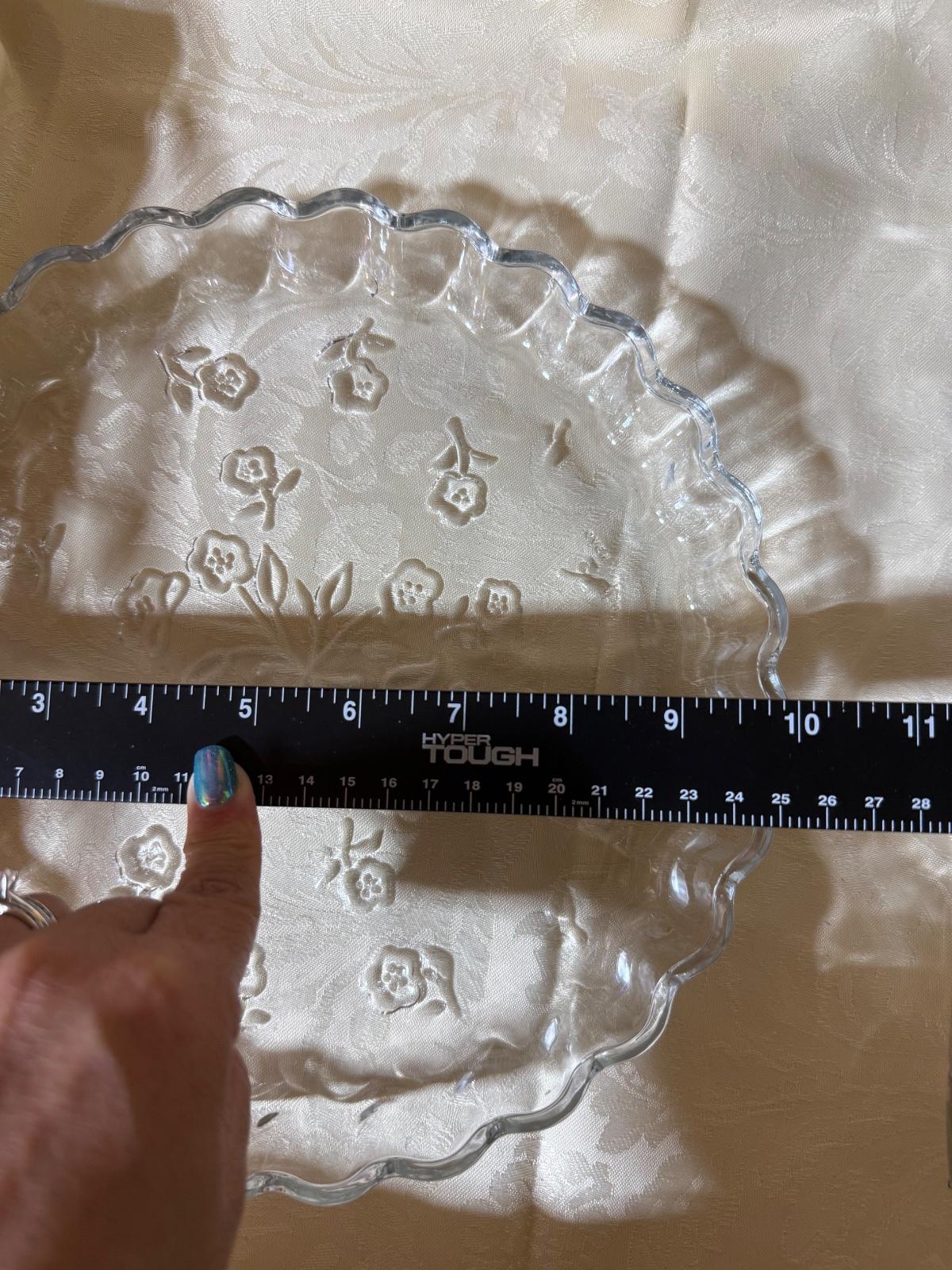 Vintage Anchor Hocking Savannah Floral Glass Bakeware Set Cottagecore 3 Piece