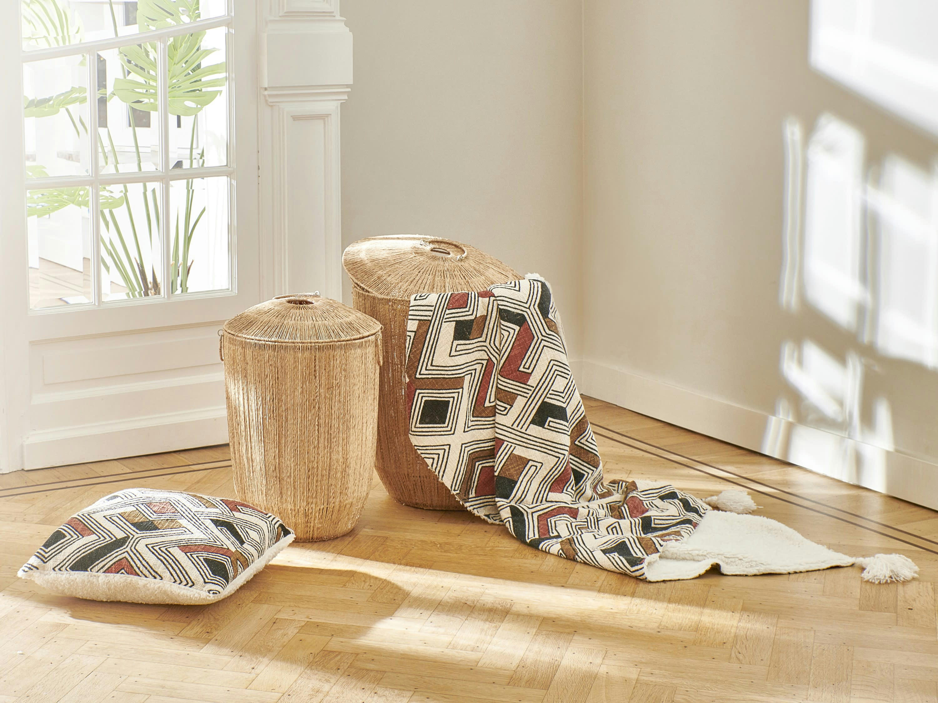 TOUDOU - Plaid en coton multicolore