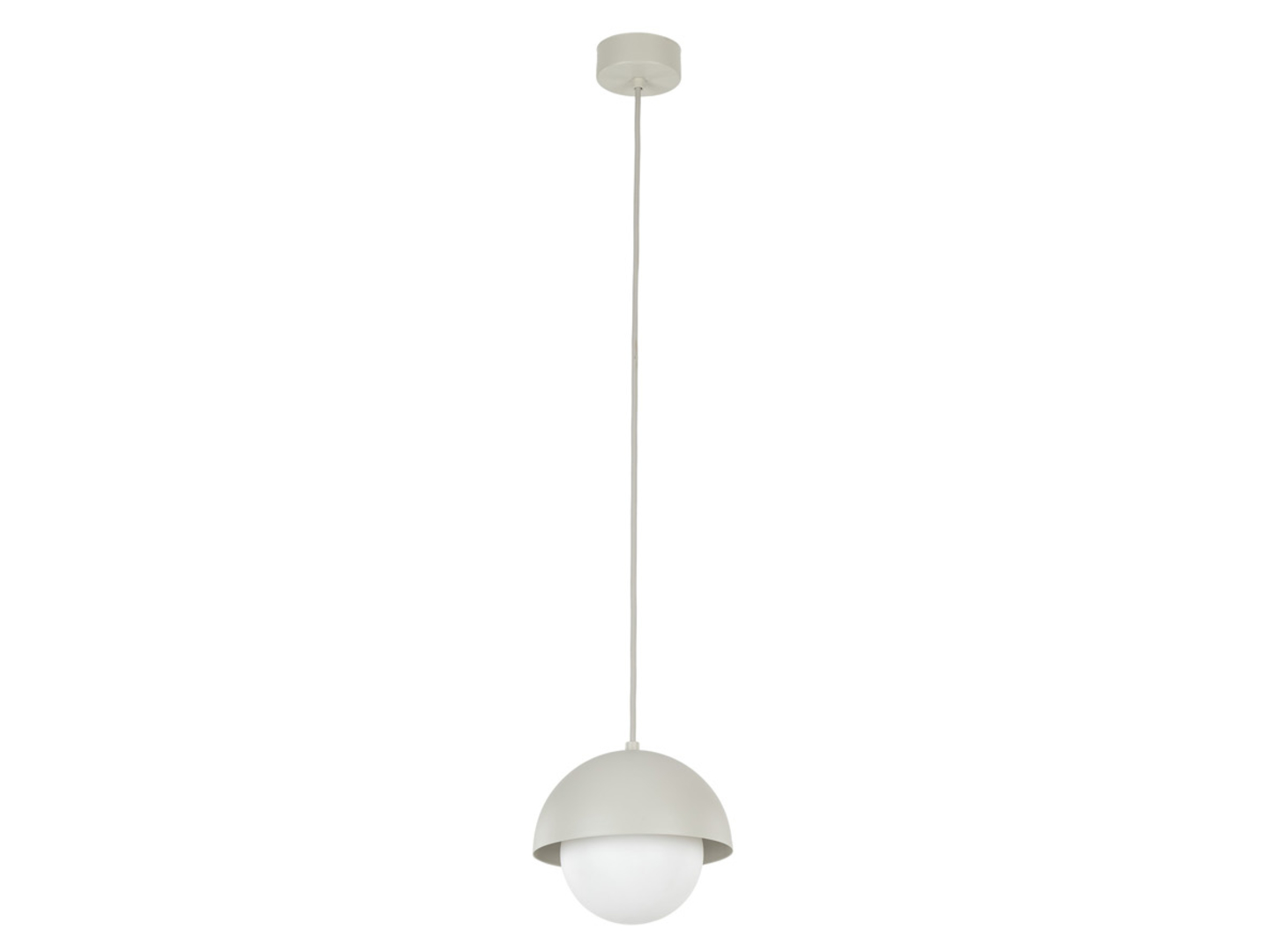 Lampa wisząca Bono 150 cm szklana beżowo-biała