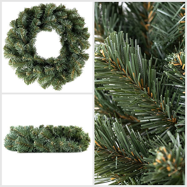Creative Home Couronne de Noel Artificielle - Porte Guirlande de Noel - Diamètre Rond 35 cm - Décoration Fête Mariage Rustique