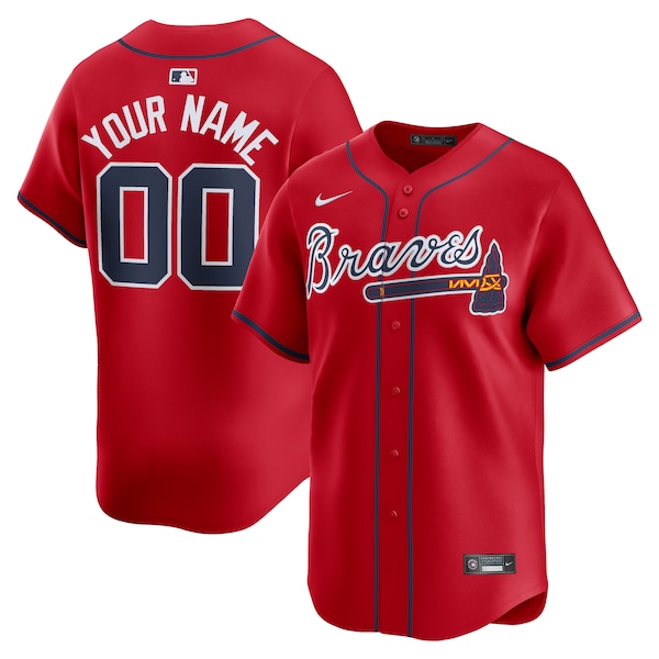Atlanta Braves Nike  Alternate Limited Custom Jersey – Red