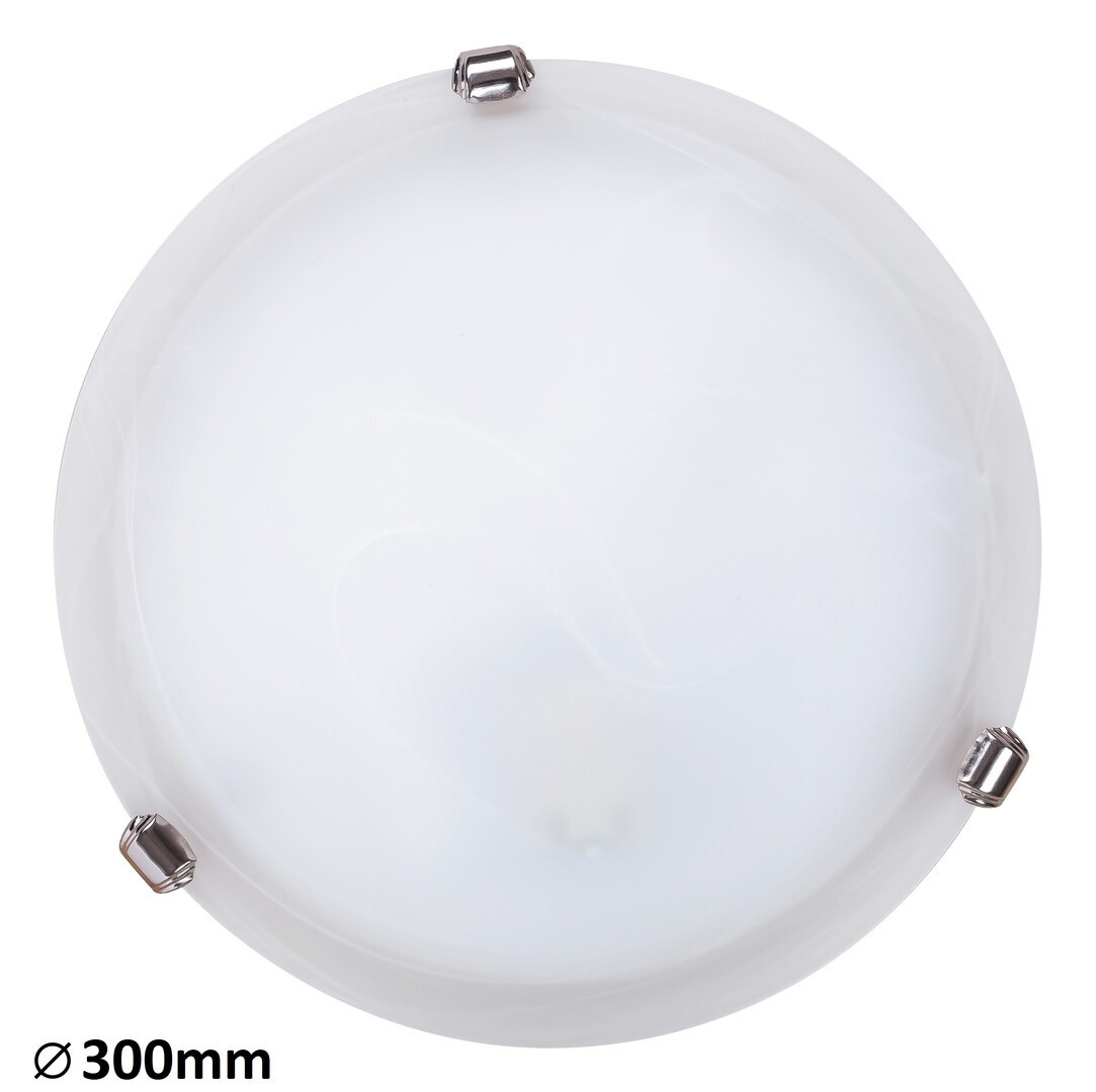 Plafonbiały okrągły 30cm Alabastro 1xE27x60W IP20 Rabalux
