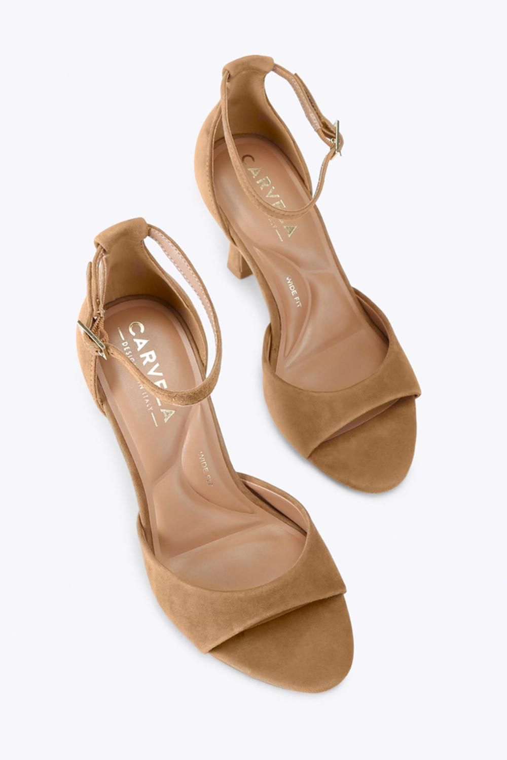 Carvela Corletta Sandal Wide Fit' Suede Heels