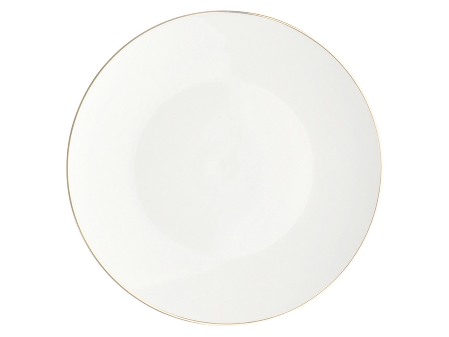 Talerz deserowy Bella porcelanowy biało-złoty