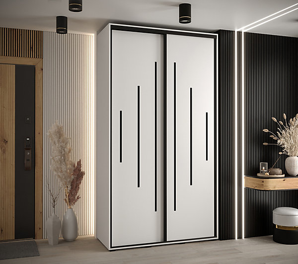 Armoire Davos 12 a portes coulissantes H. 235,2 x L. 140 x P. 60 2 portes