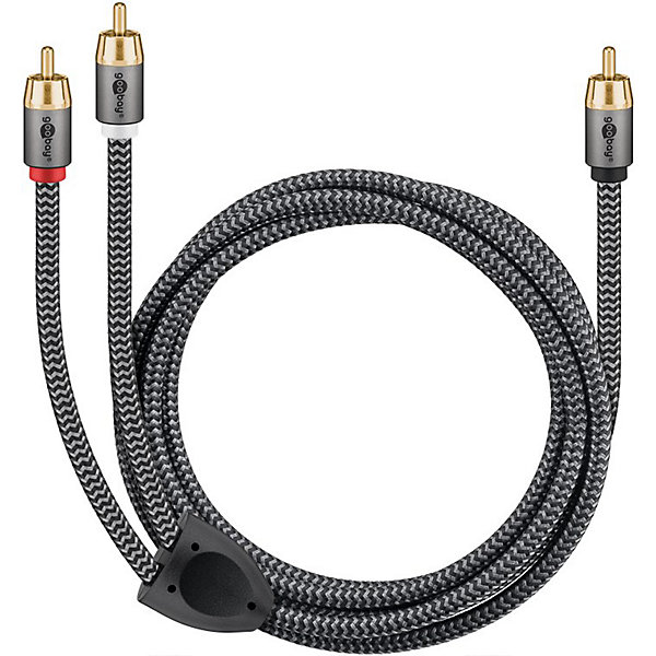 Câble audio 1 RCA mâle 2 RCA mâles 10 m GOOBAY