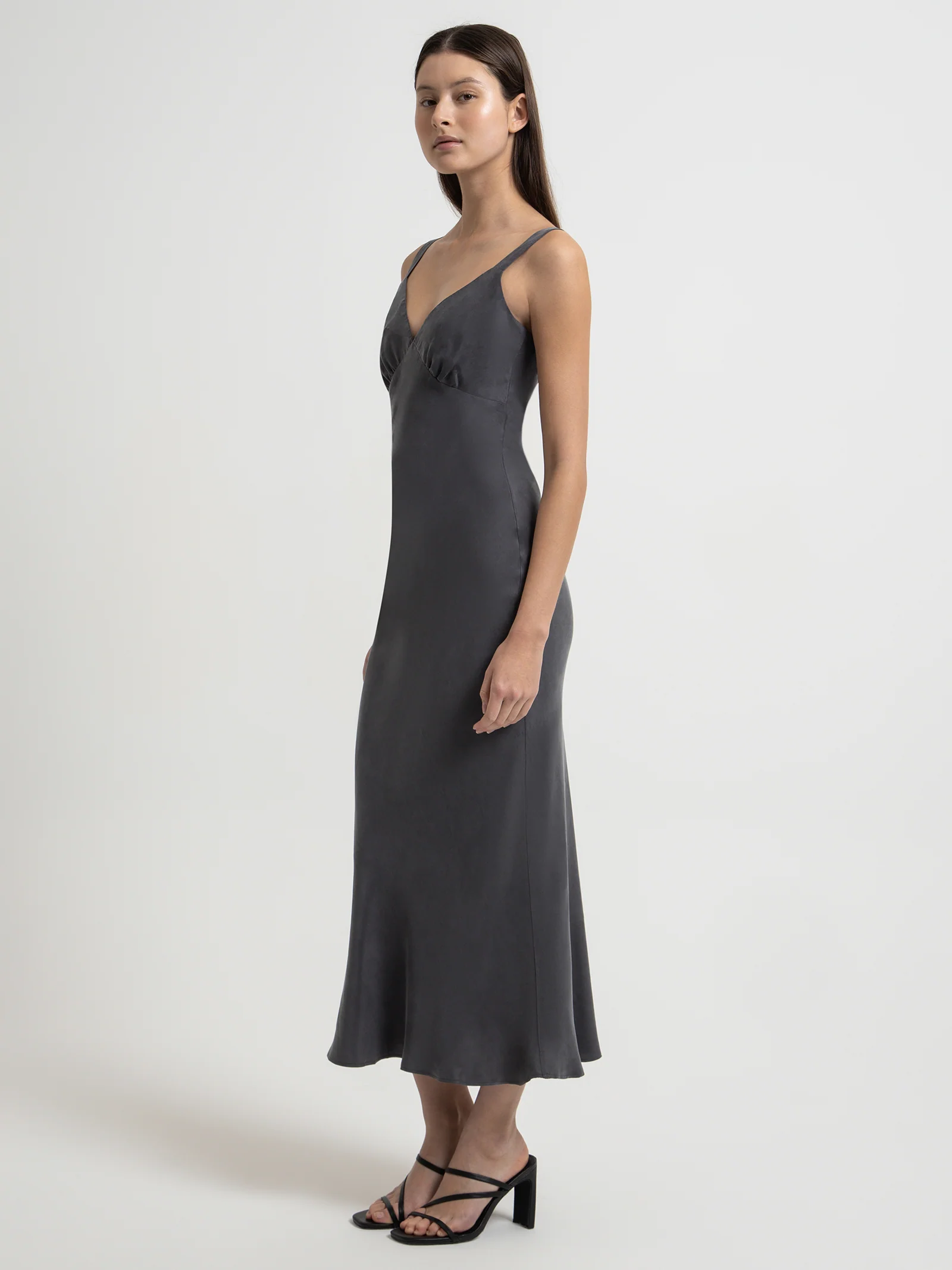 Roni Cupro Slip Dress
