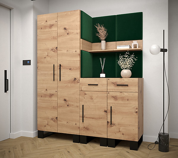 Garde-robe Artin 7 porte battante 196/158/45,6 2 Portes (artisan)