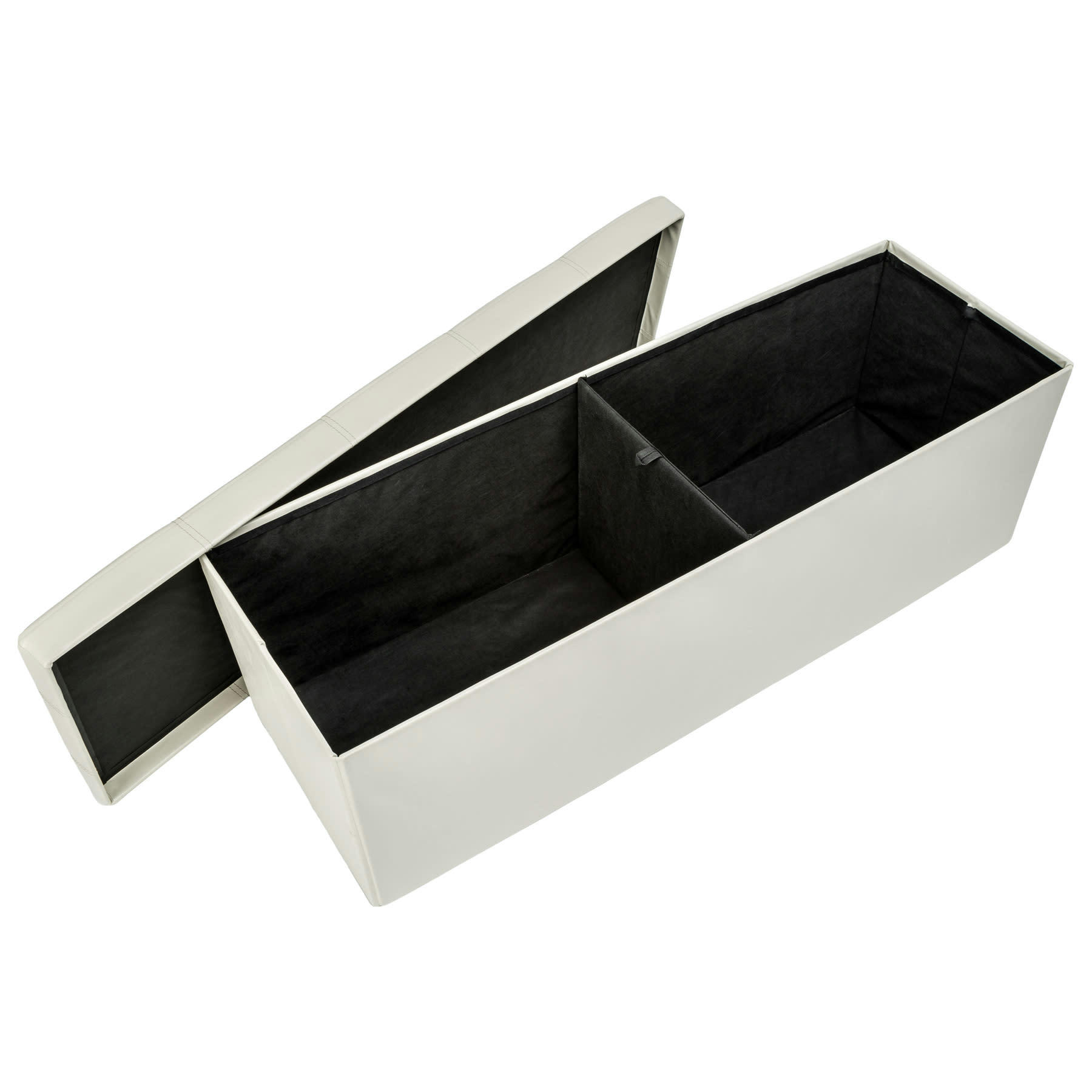 - Banc Tabouret Coffre de rangement Pliable beige