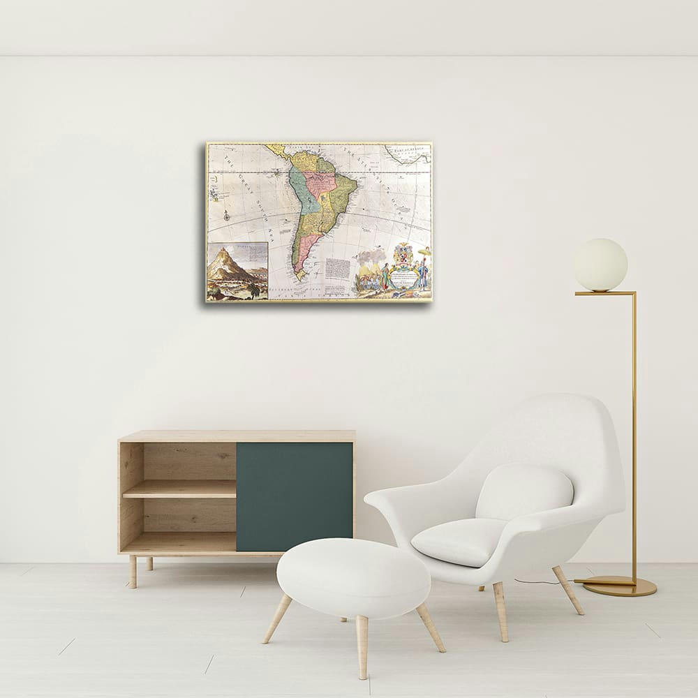 - Tableau cartographie ancienne carte No.12 80x100cm