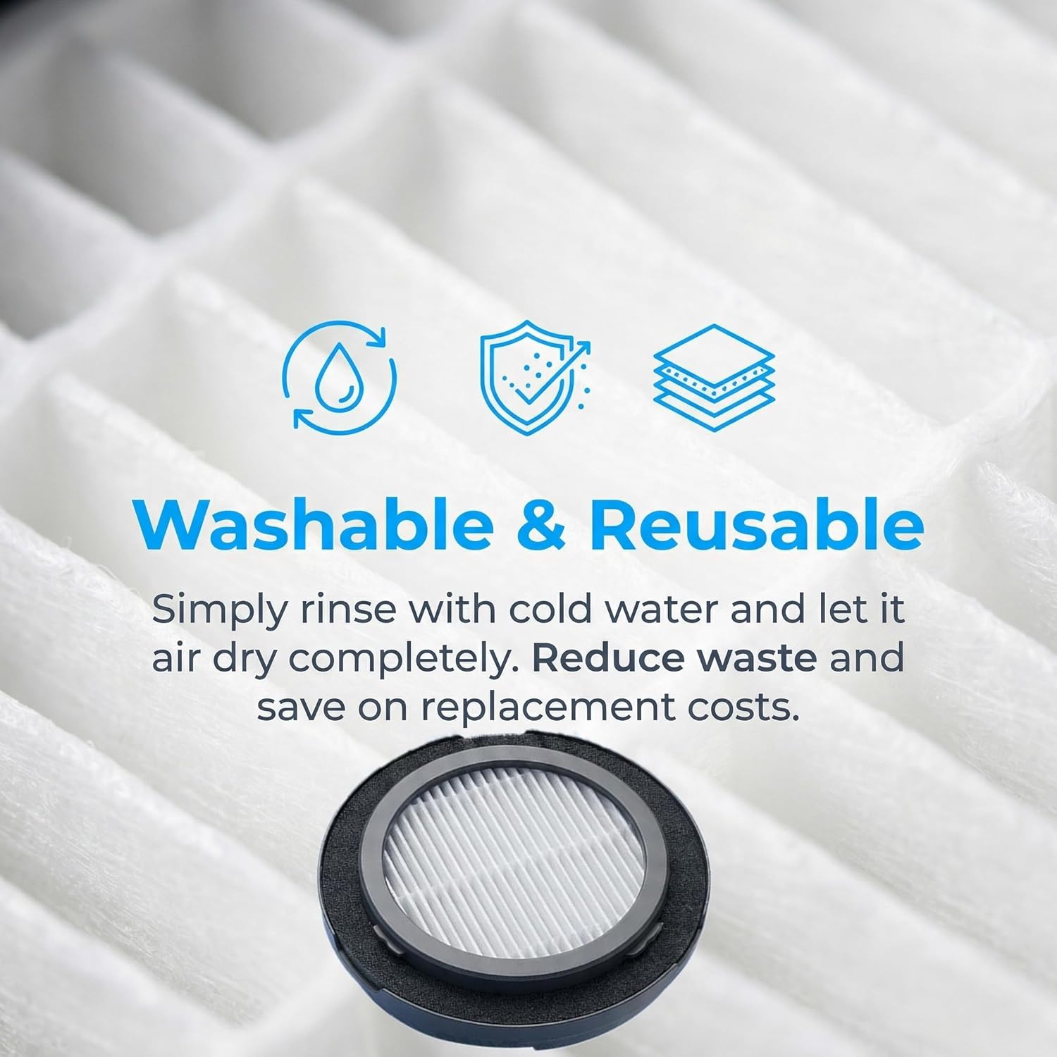 AWO 4 PACK Replacement Washable and Reusable Vacuum Filter Compatible with JELLYPIG X100 Cordless Stick Vacuum Cleaner