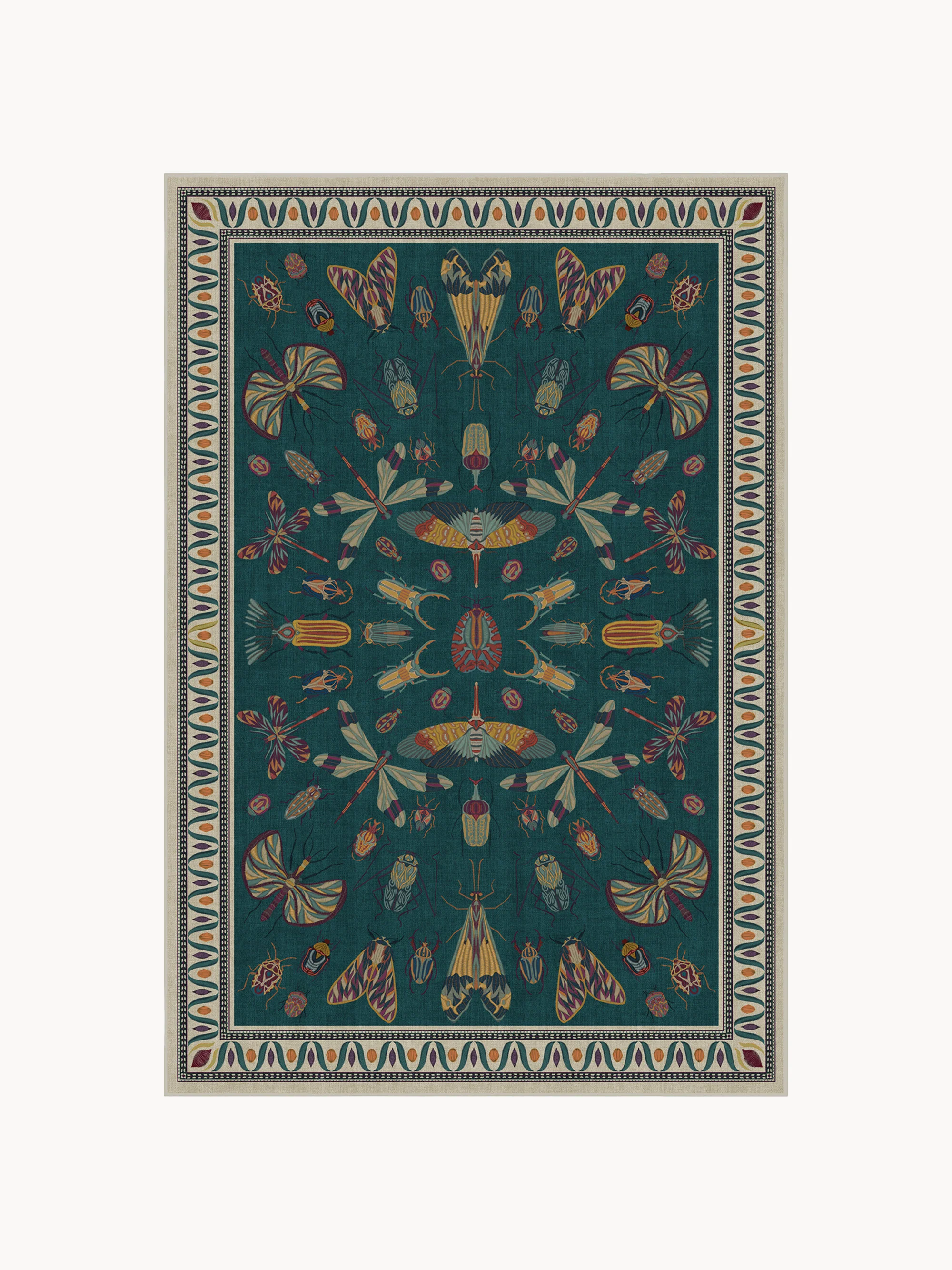 Waschbarer Kurzflor-Teppich Flutterby von Iris Apfel