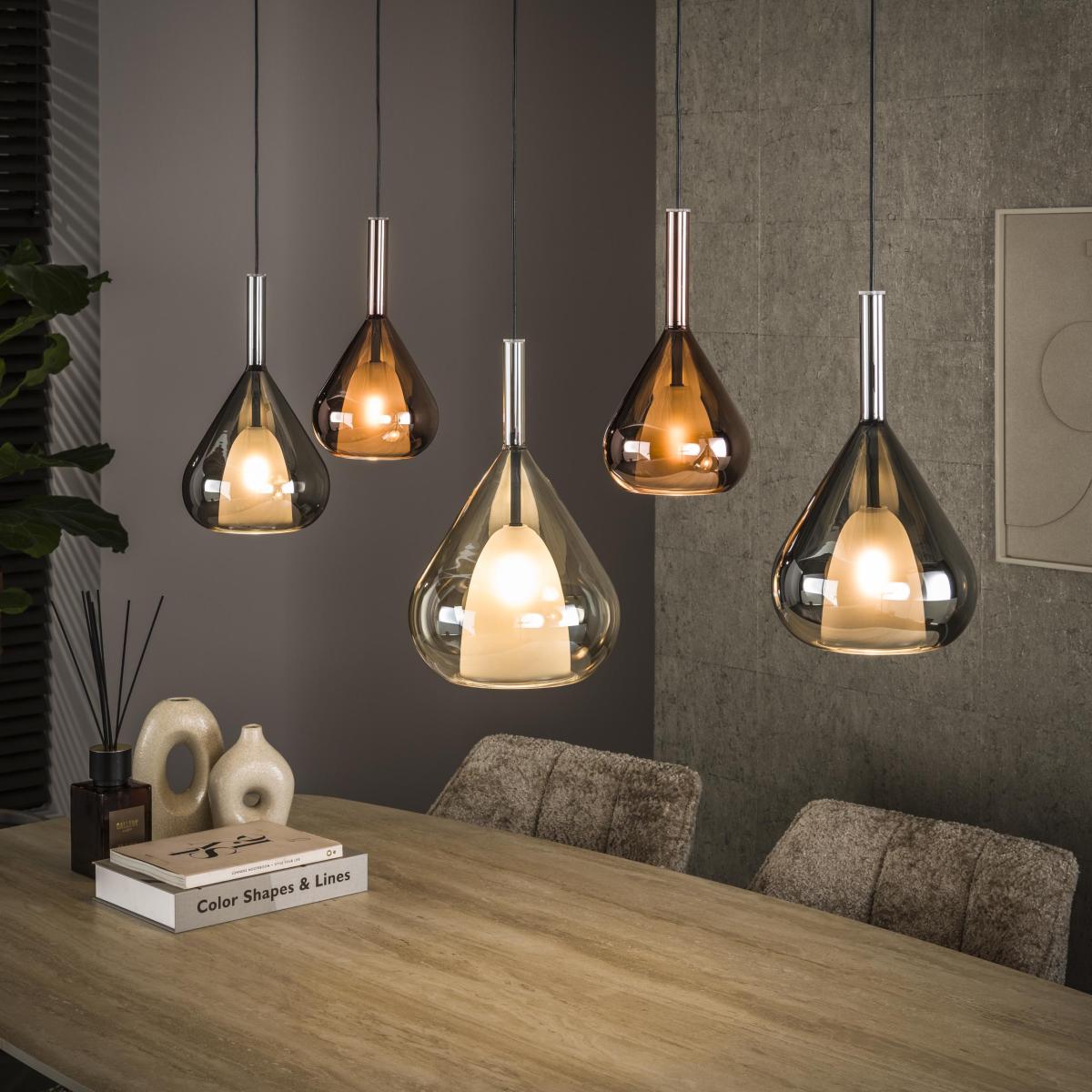 Fraaai - Niccolò hanglamp - 5L - druppelvorm