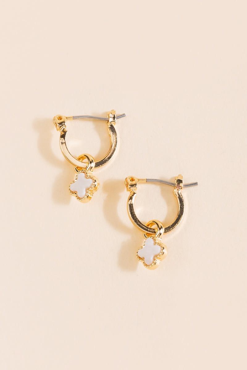 Janet Clover Huggie Hoop Earrings