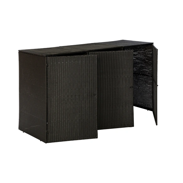 Mülltonnenbox, BxHxT: 64,5 x 108 x 77 cm, Kunststoffgeflecht