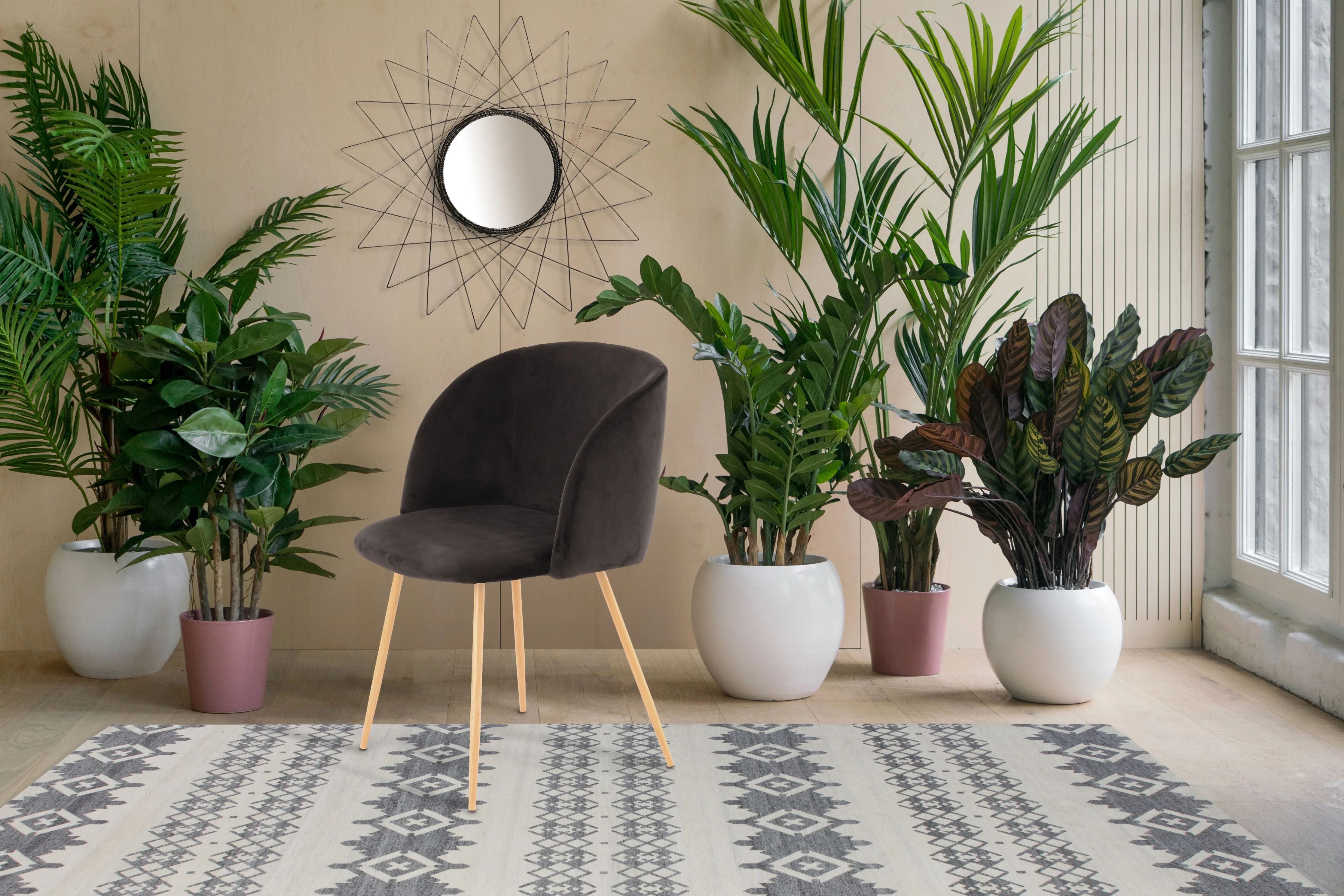 Set van 2 eetkamerstoelen Celine velvet