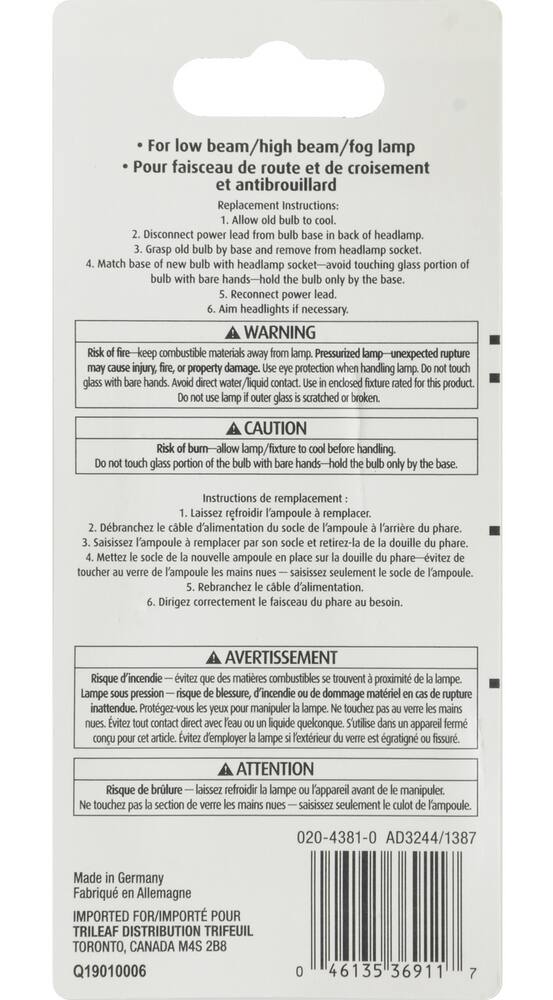 H11 Certified Halogen Headlight Bulb, 1-pk