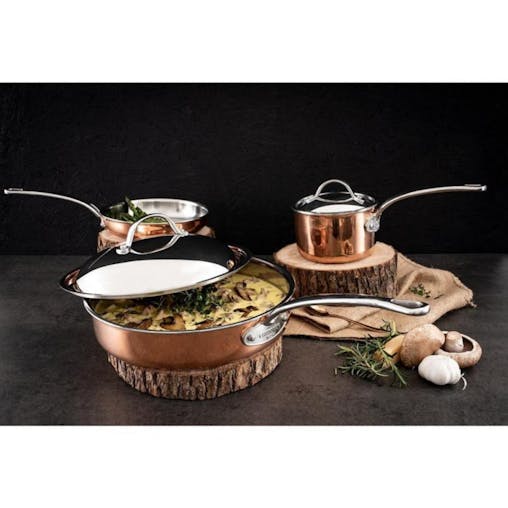 Chasseur Escoffier Induction Casserole Pot with Lid 24cm / 4L Copper