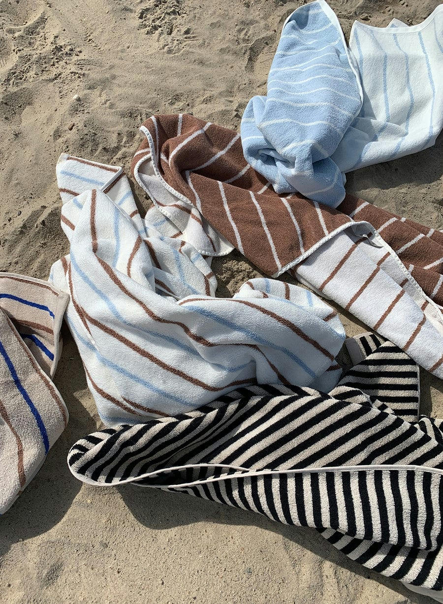 RAITA - Lot de 2 gants de toilette marron en coton organique h30x30cm