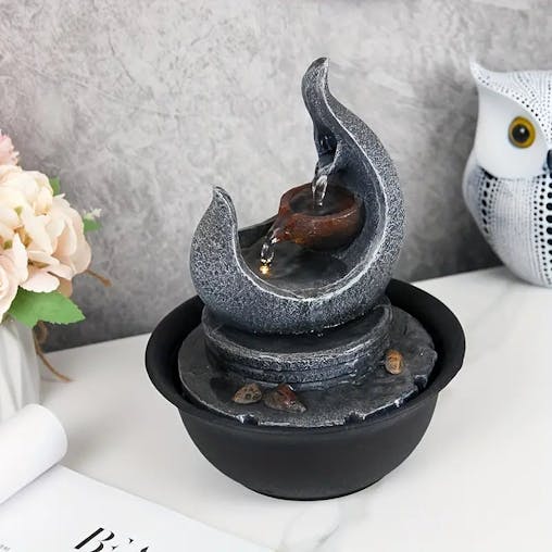 NNETM Moon Fountain USB-Powered Tabletop Waterfall Kit