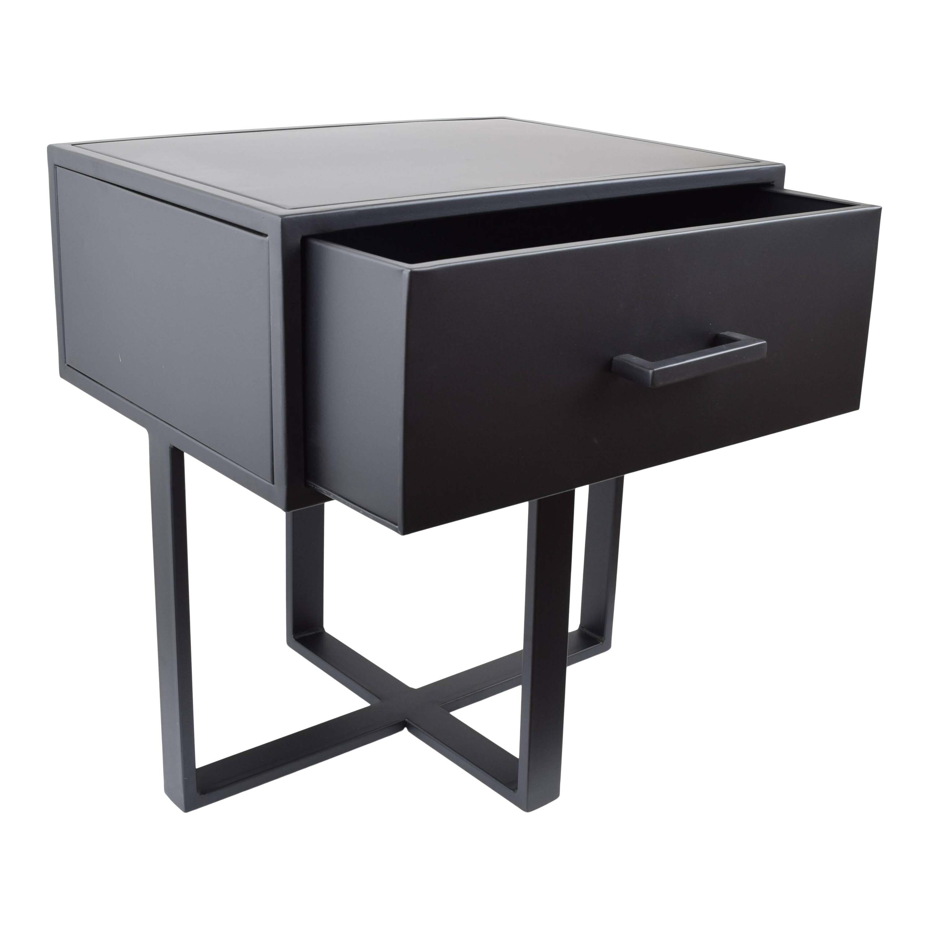 LOFT42 Frida Nachtkastje - Zwart - Metaal - 50x47x35