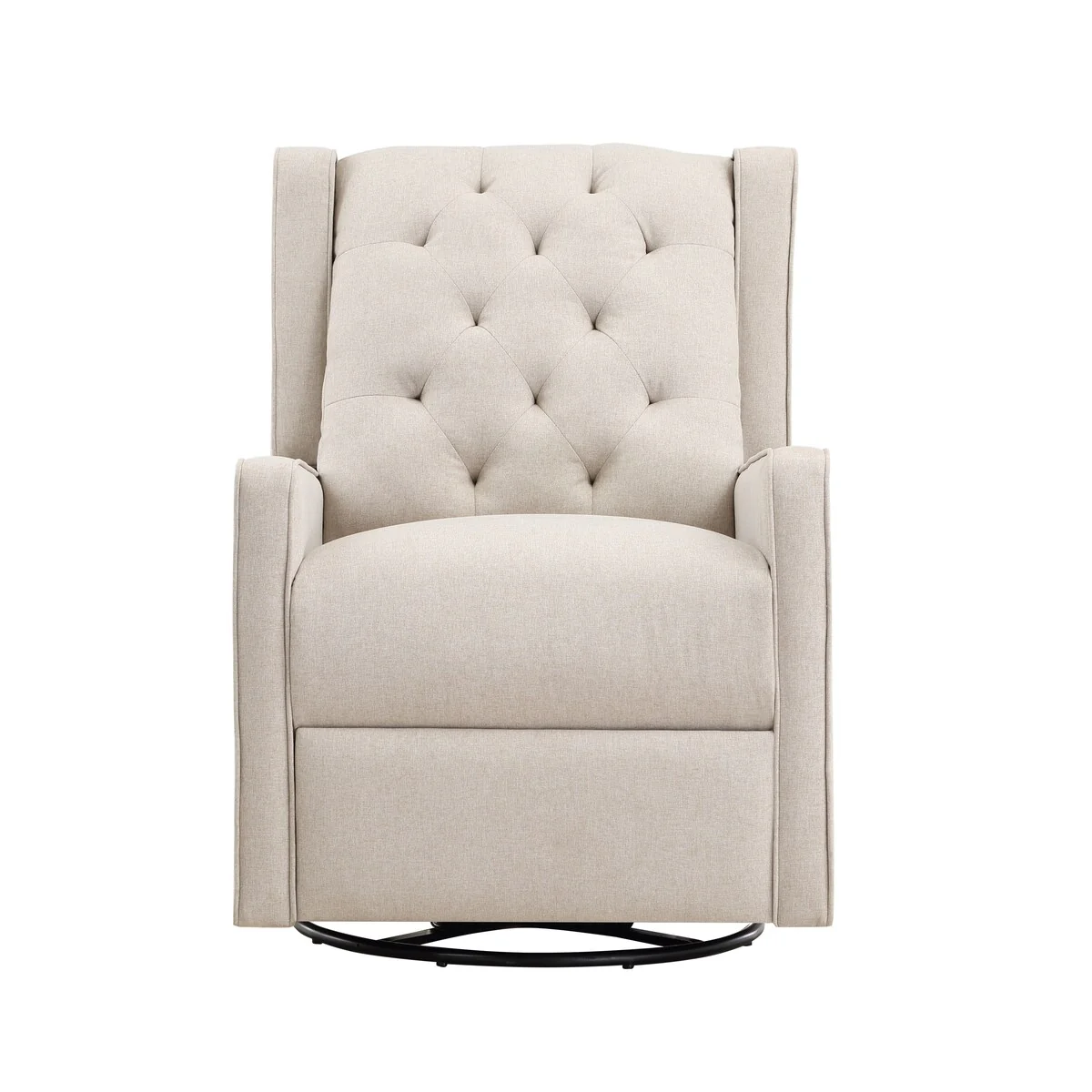 Suite Bebe Bryton Gliding Swivel Recliner Tufted Latte Fabric