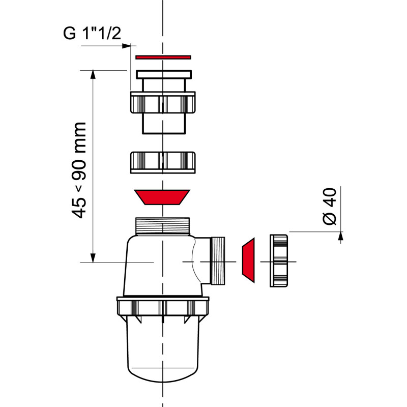 Siphon d'évier réglable 1