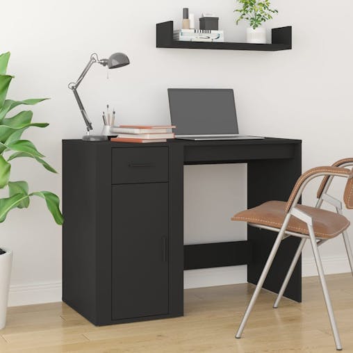 NNEVL Desk Black 100x49x75 cm Engineered Wood